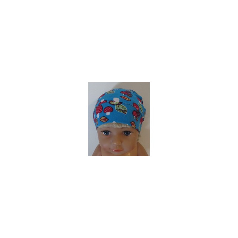 mutsje blauw paddestoelen baby born 43cm