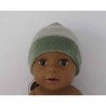 mutsje grijs met groen baby born 43cm