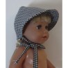 hoedje zwart geruit  baby born 43cm