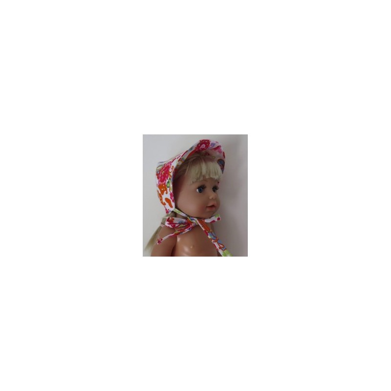 hoedje wit met vlinders en bloemen baby born 43cm