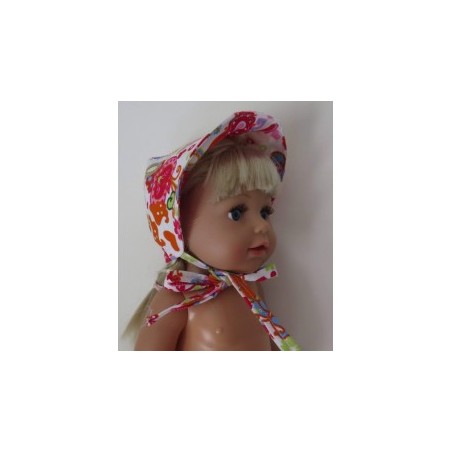 hoedje wit met vlinders en bloemen baby born 43cm