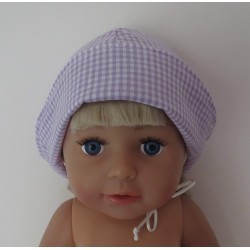 mutsje lila geruit baby born 43cm