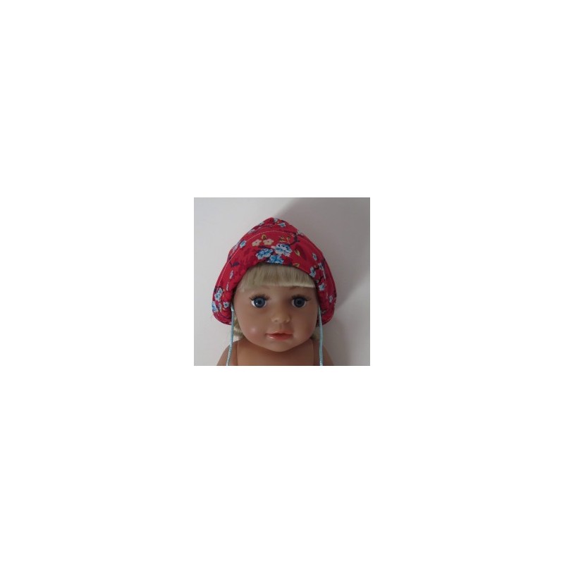 mutsje rood chineese print baby born 43cm