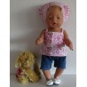trendybroek setje bloemen baby born 43cm