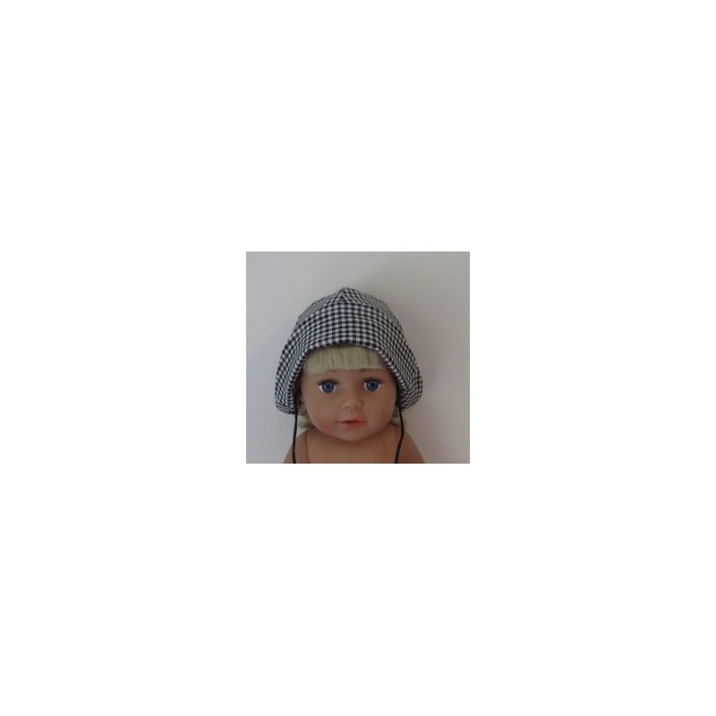 mutsje zwart geruit baby born 43cm