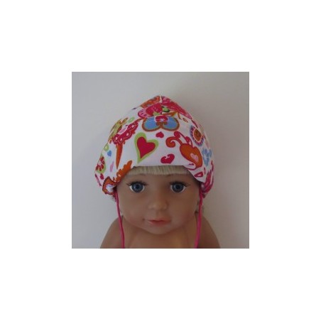 mutsje wit met vlinders en bloemen baby born 43cm