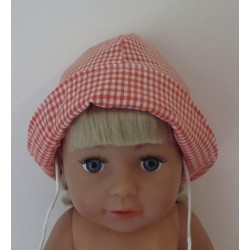 mutsje oranje geruit baby born 43cm