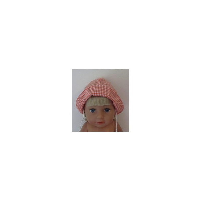 mutsje oranje geruit baby born 43cm