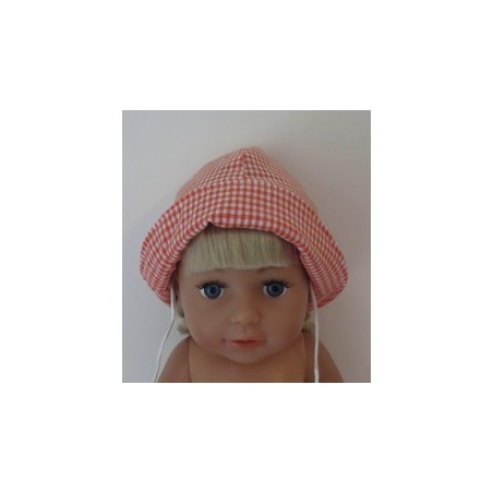 mutsje oranje geruit baby born 43cm