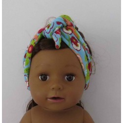 haarstrik blauw bloemen  baby born 43cm