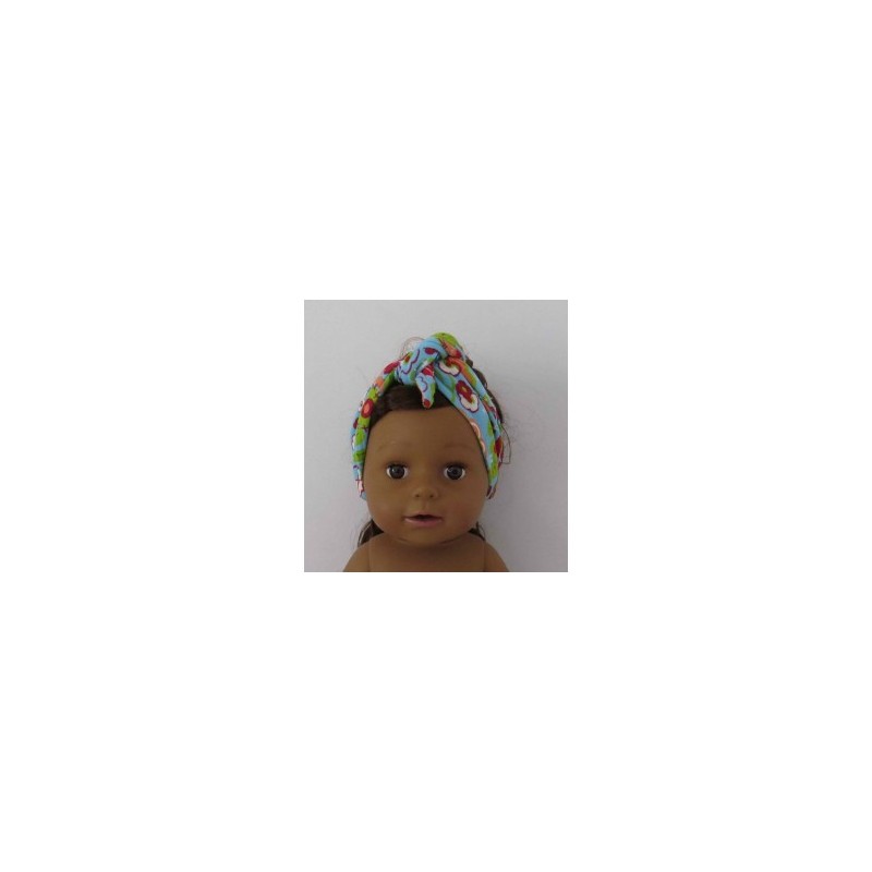 haarstrik blauw bloemen  baby born 43cm