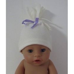 mutsje met lila lintje baby born 43cm