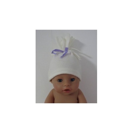 mutsje met lila lintje baby born 43cm