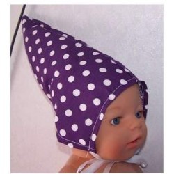 puntmutsje paars baby born 43cm