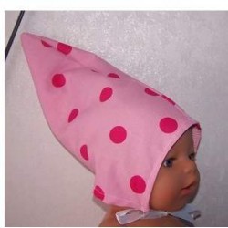 puntmutsje roze polka dots baby born 43cm