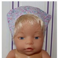 bandana lila gebloemd baby born 43cm