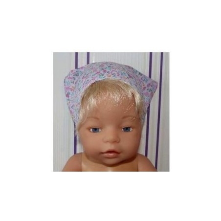 bandana lila gebloemd baby born 43cm