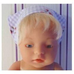 bandana lila geruit baby born 43cm