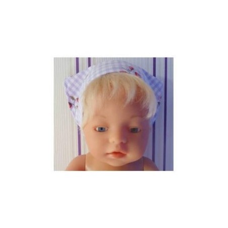 bandana lila geruit baby born 43cm