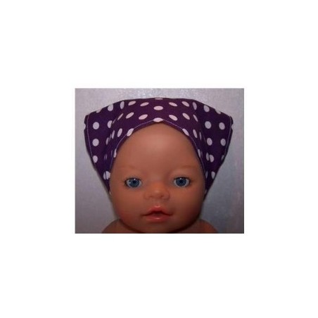 bandana paars met polka dots baby born 43cm