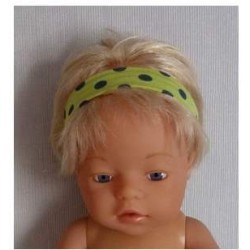 haarband groen polka dots  baby born 43cm