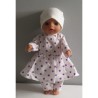 hippejurk set met lila stippen baby born little 36cm
