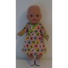 overslagjurk roze annanas baby born little 36cm
