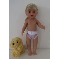 luier oud roze sterren baby born little 36cm