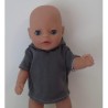 capuchontrui grijs baby born little 36cm