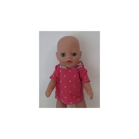 capuchontrui stippen baby born little 36cm