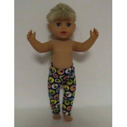 legging blauw annanas baby born little 36cm