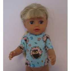 shirtje uilen baby born little 36cm