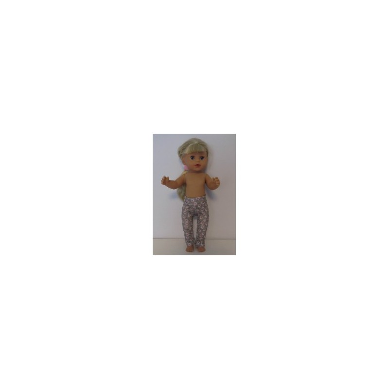 legging grijs met bloemen baby born little 36cm