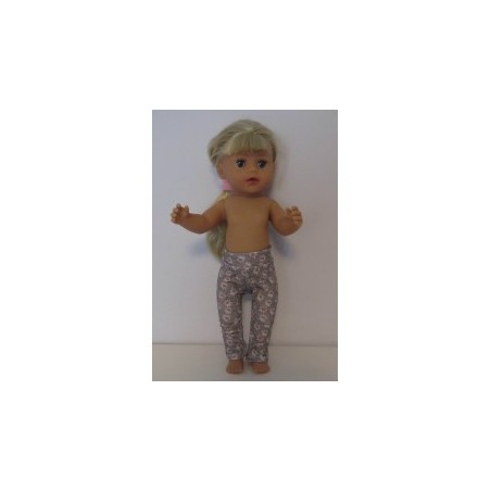 legging grijs met bloemen baby born little 36cm