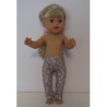 legging grijs met bloemen baby born little 36cm