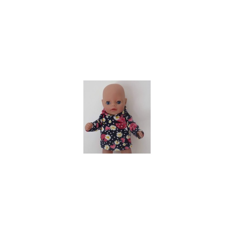capuchontrui blauw lieveheersbeestjes baby born little 36cm