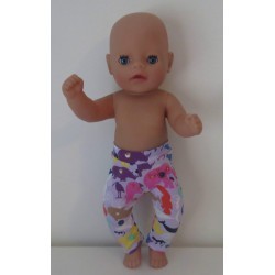 legging lila dieren baby born little 36cm