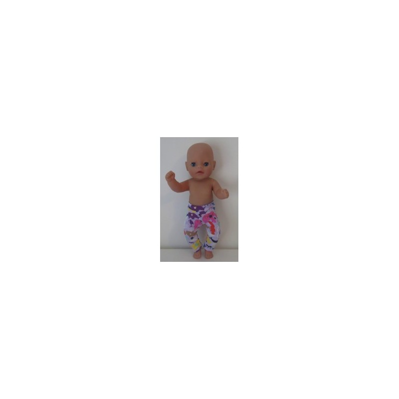 legging lila dieren baby born little 36cm
