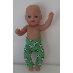 legging groen koeien baby born little 36cm