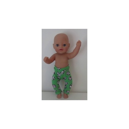 legging groen koeien baby born little 36cm