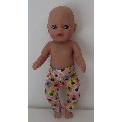 legging roze annanas baby born little 36cm