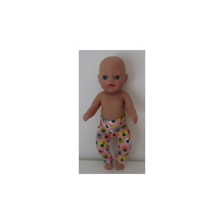 legging roze annanas baby born little 36cm