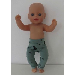 legging groen kat baby born little 36cm