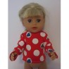 shirtje rood polka dots baby born little 36cm
