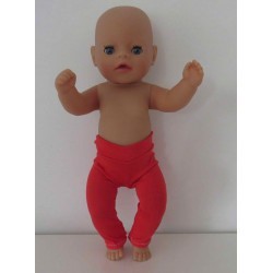legging licht rood baby born little 36cm