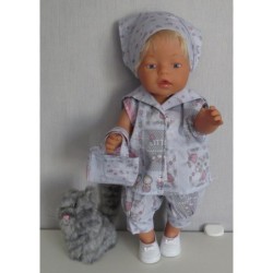 matrozen setje grijs matroeska baby born 43cm