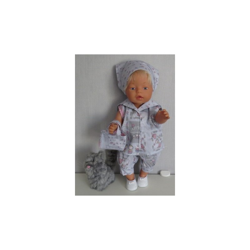 matrozen setje grijs matroeska baby born 43cm