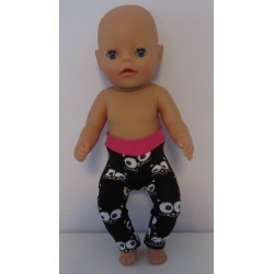 legging zwart kat baby born little 36cm