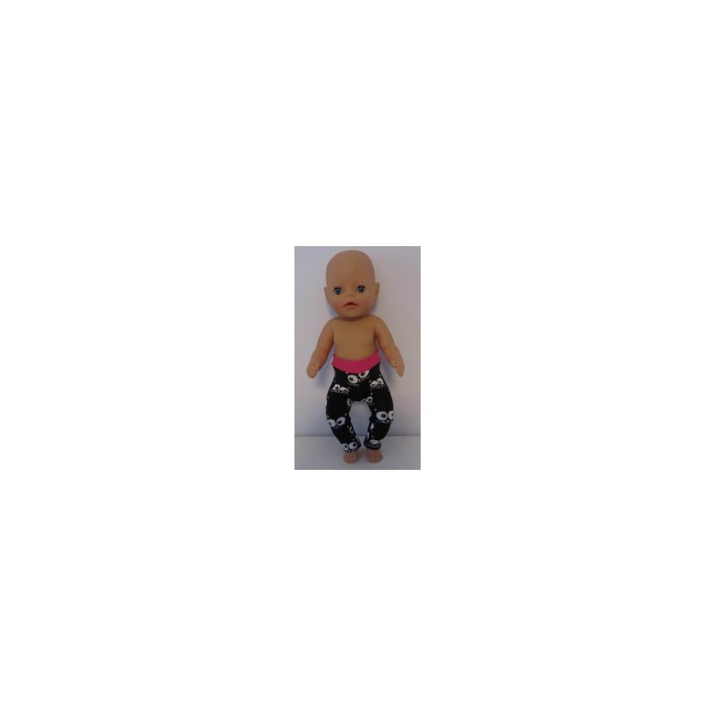 legging zwart kat baby born little 36cm