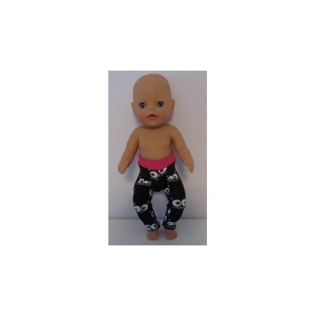 legging zwart kat baby born little 36cm